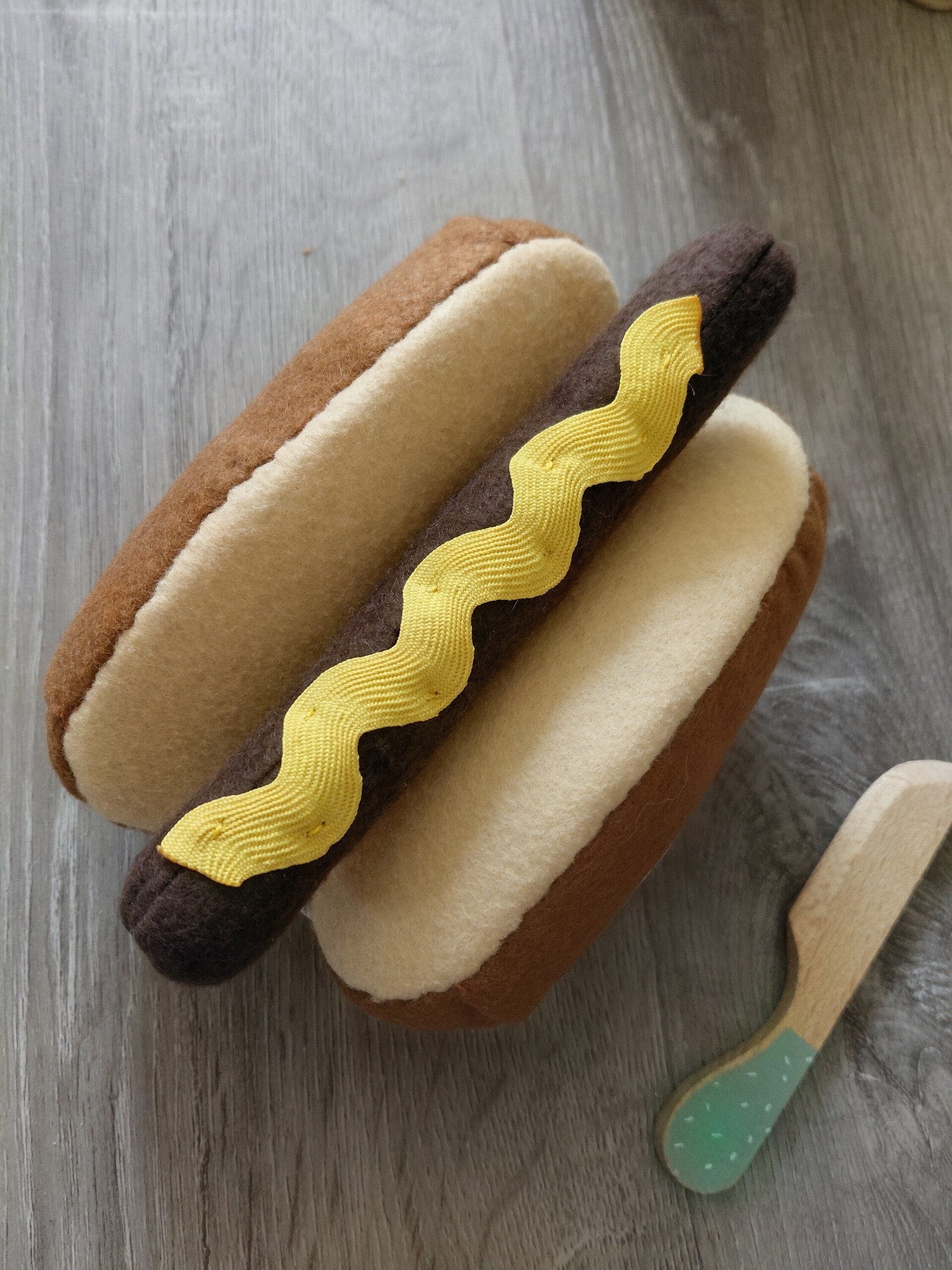 Perrito Caliente "Classic" de Fieltro - Juguete Artesanal de Tela - 3