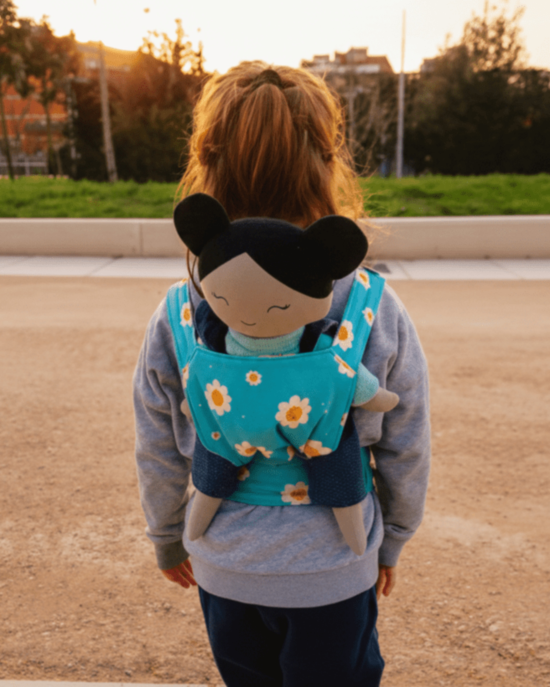 Mochila Portamuñecas - Estampado Margaritas (Talla Pequeña) - 3